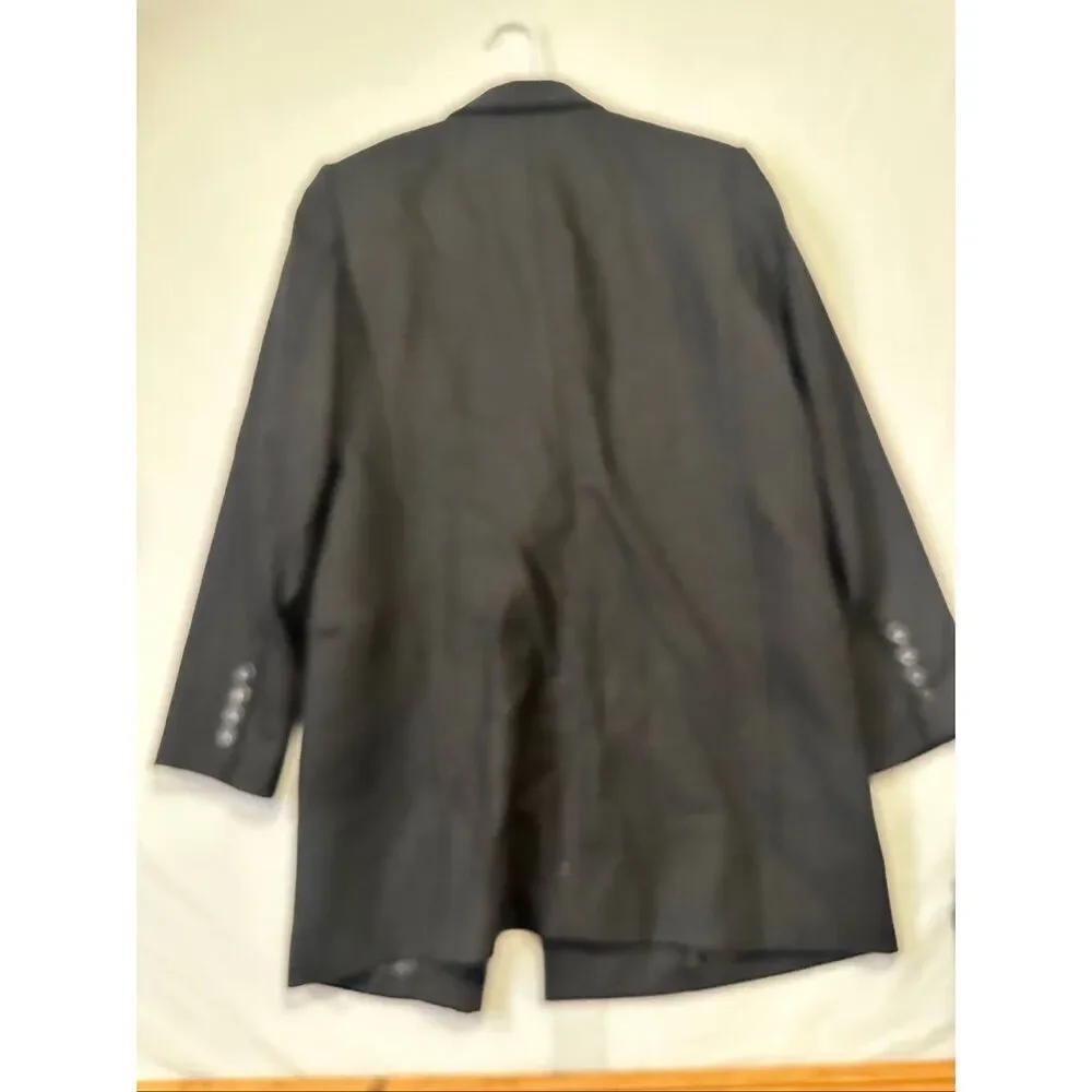 EQUIPMENT Depuis 1976 Women's Black Blazer Wool Oversized Black Jacket, Size 8 M
